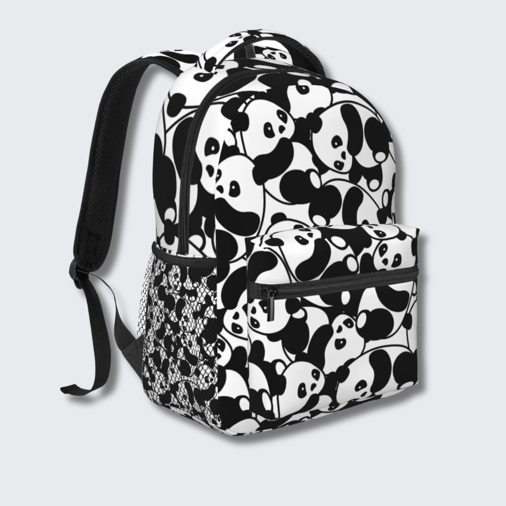 Cute Panda Print Backpack – Lightweight School Travel Daypack