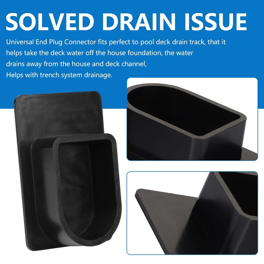 DEP Universal End Plug for Stegmeier Frontier Deck Drain Pool Channel Caps