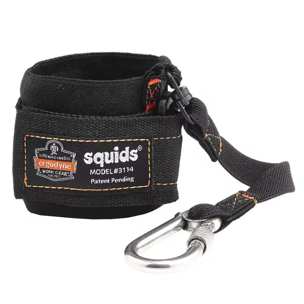3 Lbs. Black Pull-On Wrist with Carabiner Tool Lanyard