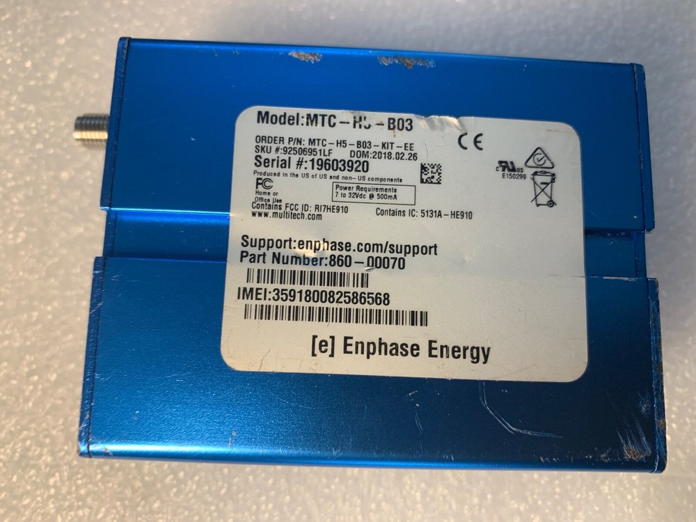 Multitech Enphase Multi-connect Cell Modem MTC-H5-B03