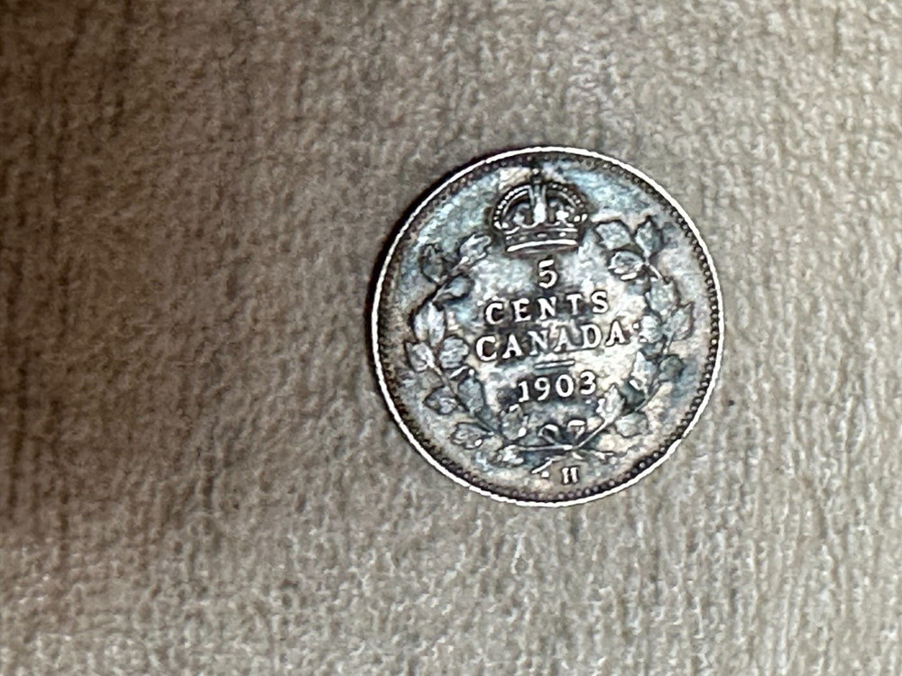 1903 H sm h/h Canada 5 cents