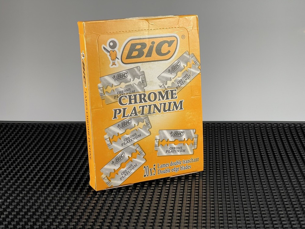 BIC Chrome Platinum Double Edge (DE) Razorblade - 100 Blades