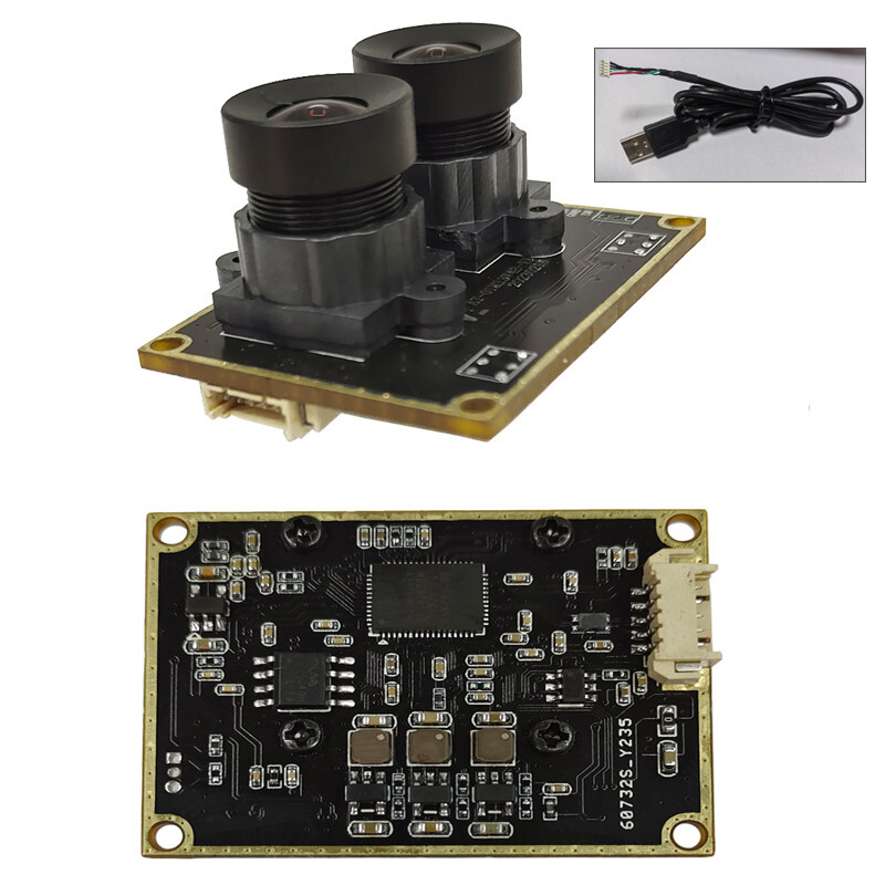 1MP OV9281 Dual Lens USB Camera Module Global Shutter Monochrome Sync Same Frame