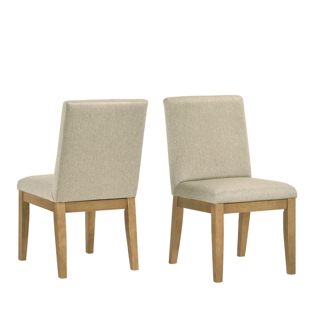 Set of 2 Contemporary Solid Wood Dining Chairs, Modern Kitchen Side Chairs