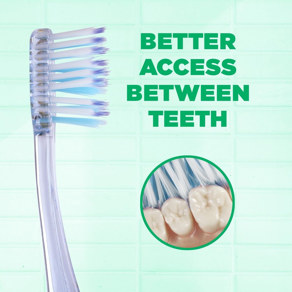 Deep Clean Toothbrush, Compact Soft, 3 Pack, Extra Fine Bristles for Sensitive T