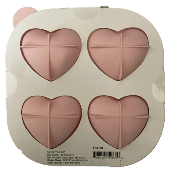 Silicone Pink - Heart Shaped - Ice Cube Mold - Threshold **New**