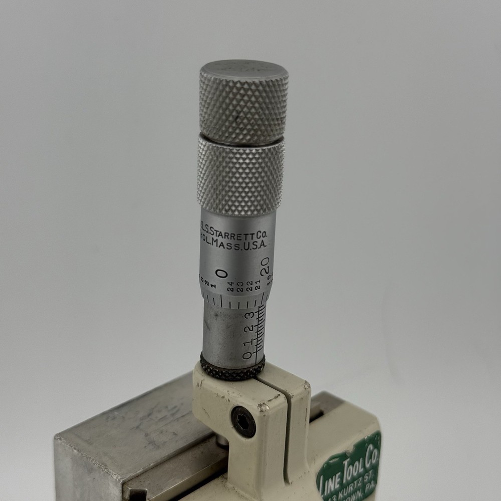 Line Tool Co. 2 Axis Linear Stage w 2 Starrett Micrometers