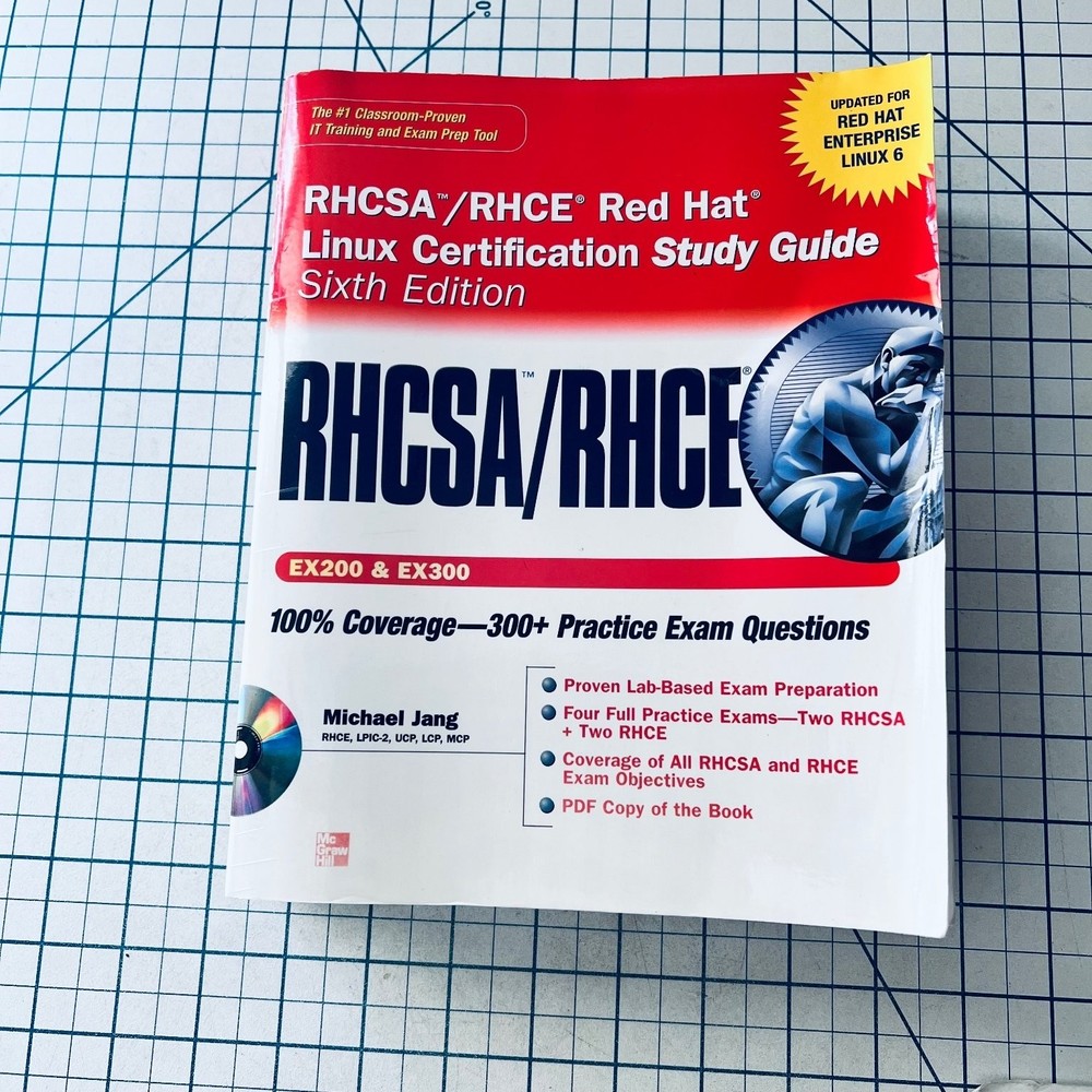 Red Hat RHCSA RHCE Linux Certification Study Guide 2011 CD-ROM Vintage Computing