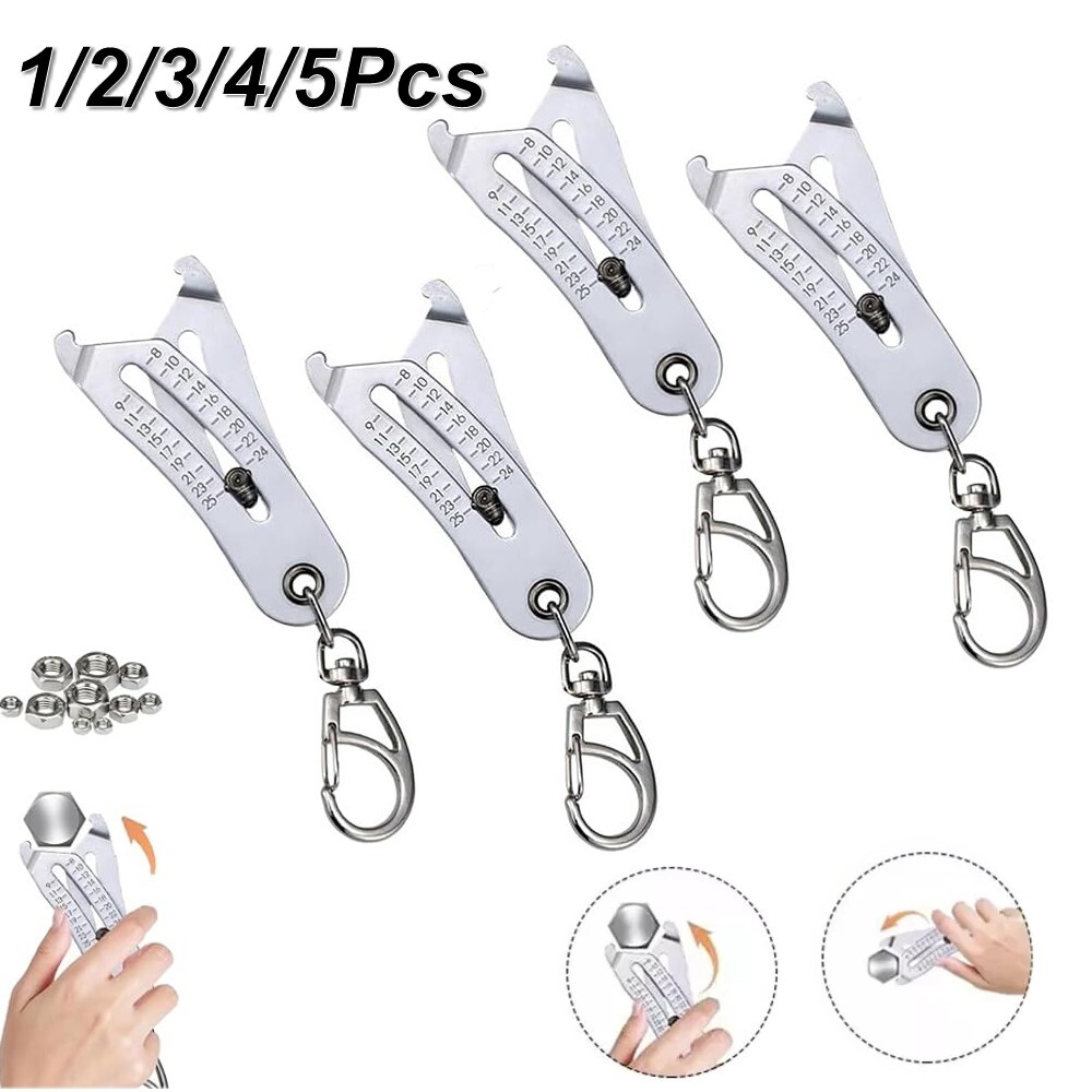 Portable Precise Thread Size Checker Keychain Nuts and Screws Verification Tool