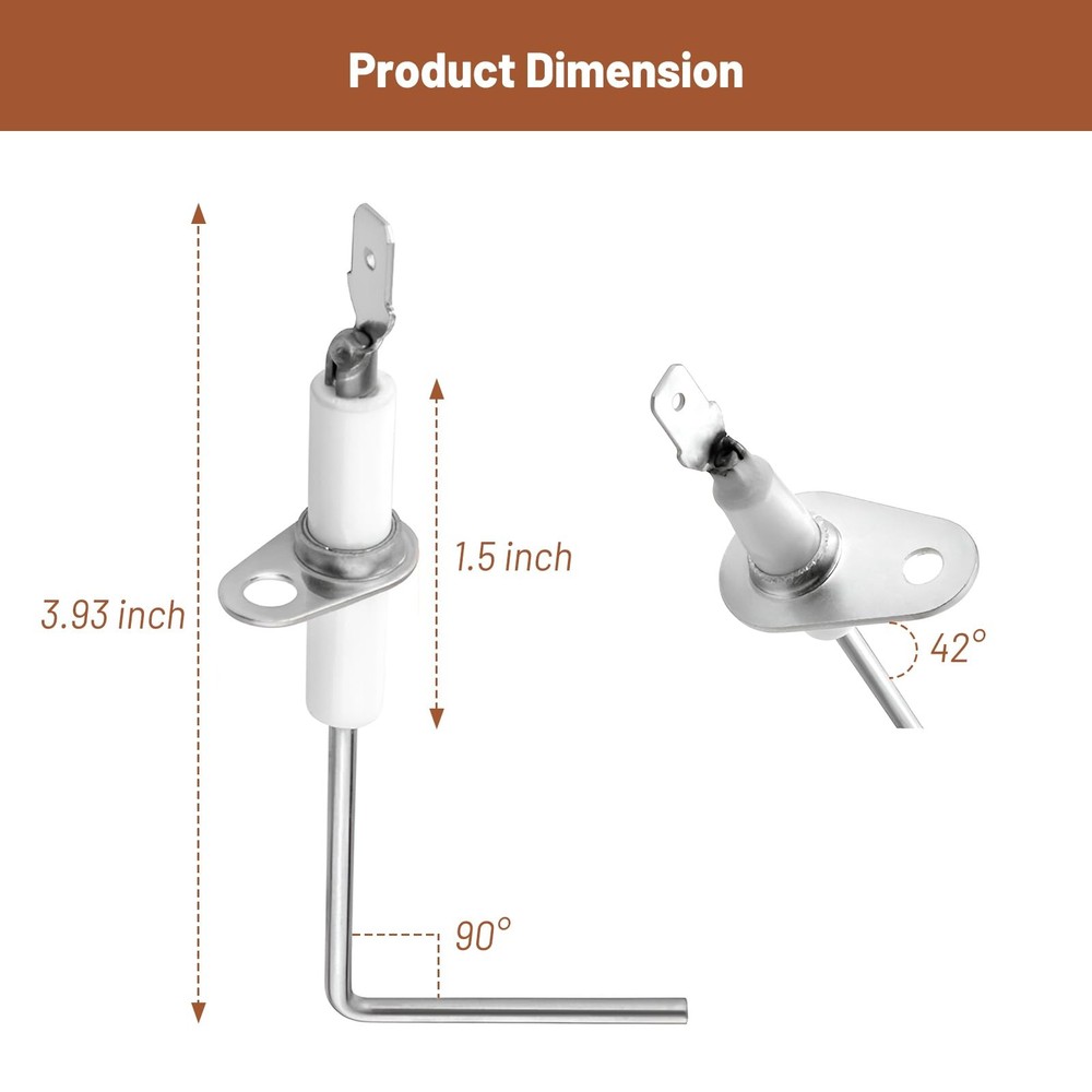 Flame Sensor Fit for Rheem Furnace - Igniter Sensing Rod 3 Pack