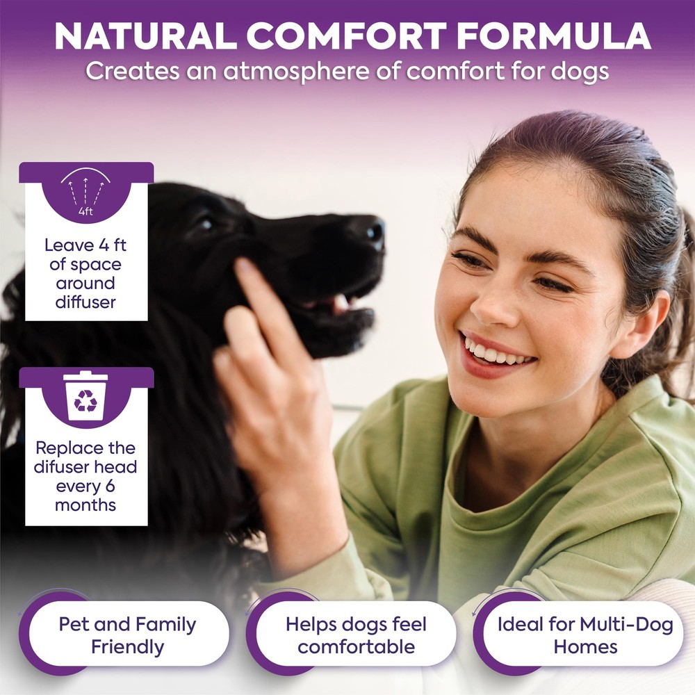 Calming Diffuser for Dog: Dog Pheromones Calming Diffuser Plug for Stress, Ba...