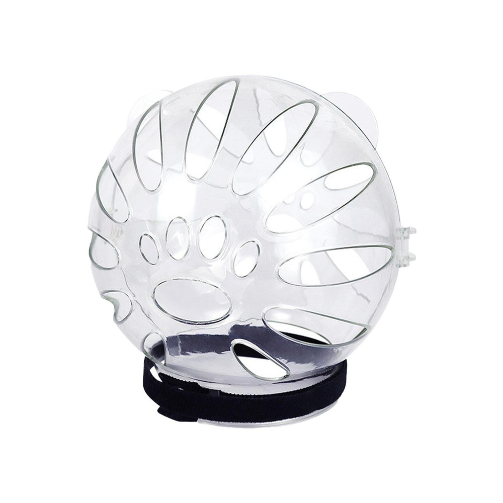 Cat Muzzle Transparent Anti Bite Mouth Cover Breathable Adjustable Hood Muzzle