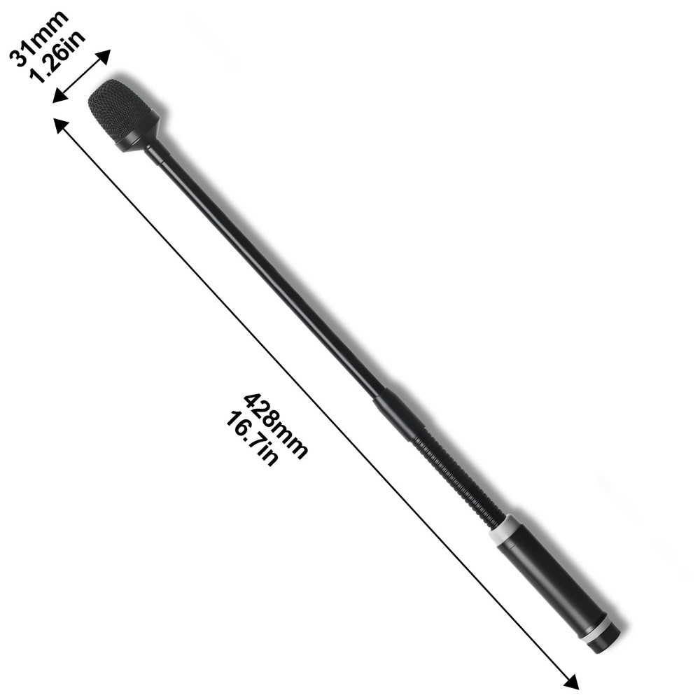 Dynamic Gooseneck Microphone, Professional XLR Wired Dynamic Microphone With ...