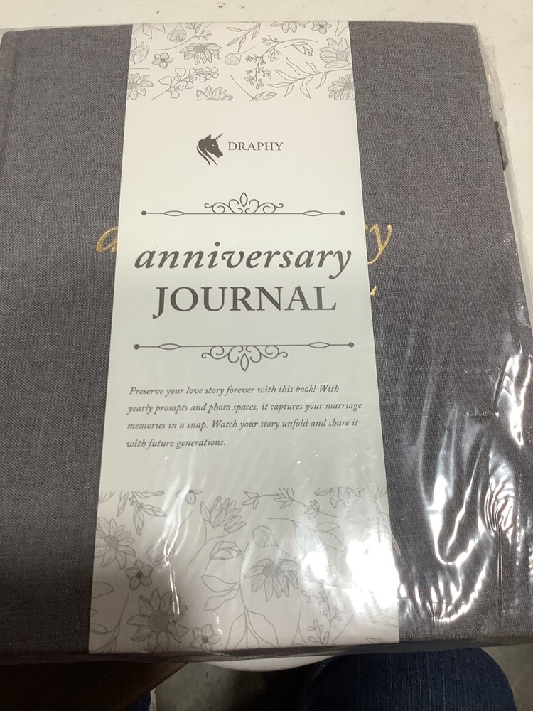 DRAPHY Anniversary Journal-Wedding Journal Book Anniversary NEW  Wrapping Grey