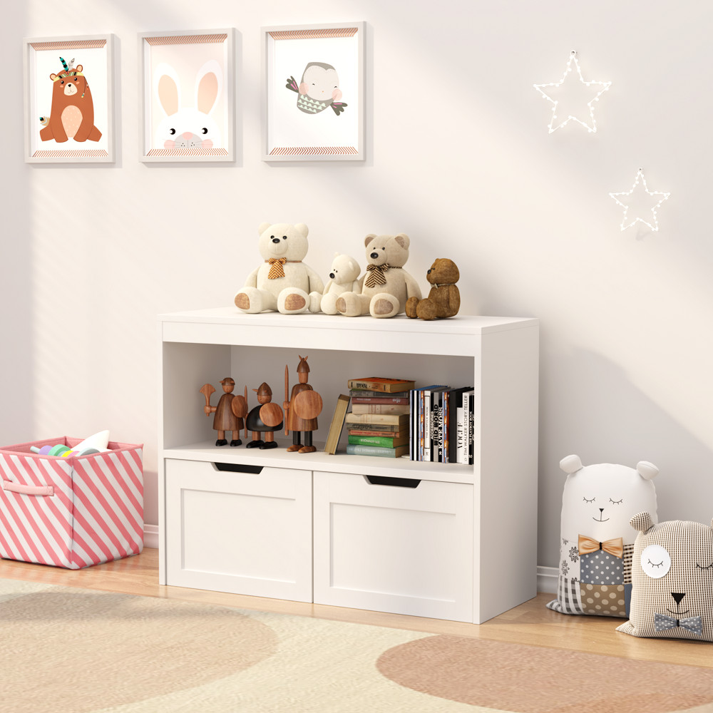 Book Organizer Toy Storage Cabinet Organizer White