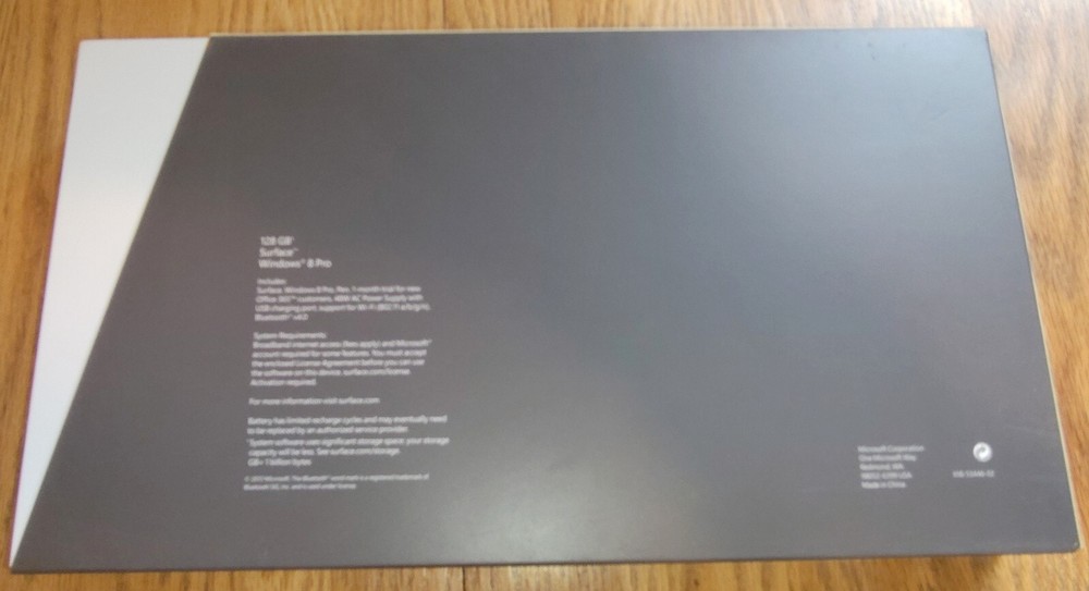 MS Microsoft Surface Pro 128 Model 1514 Original Box and Packing Only! 2013