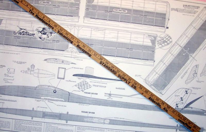 Ambroid JETSTREAM PLAN + Construction Article to Build 47" Tow-Line Glider Model