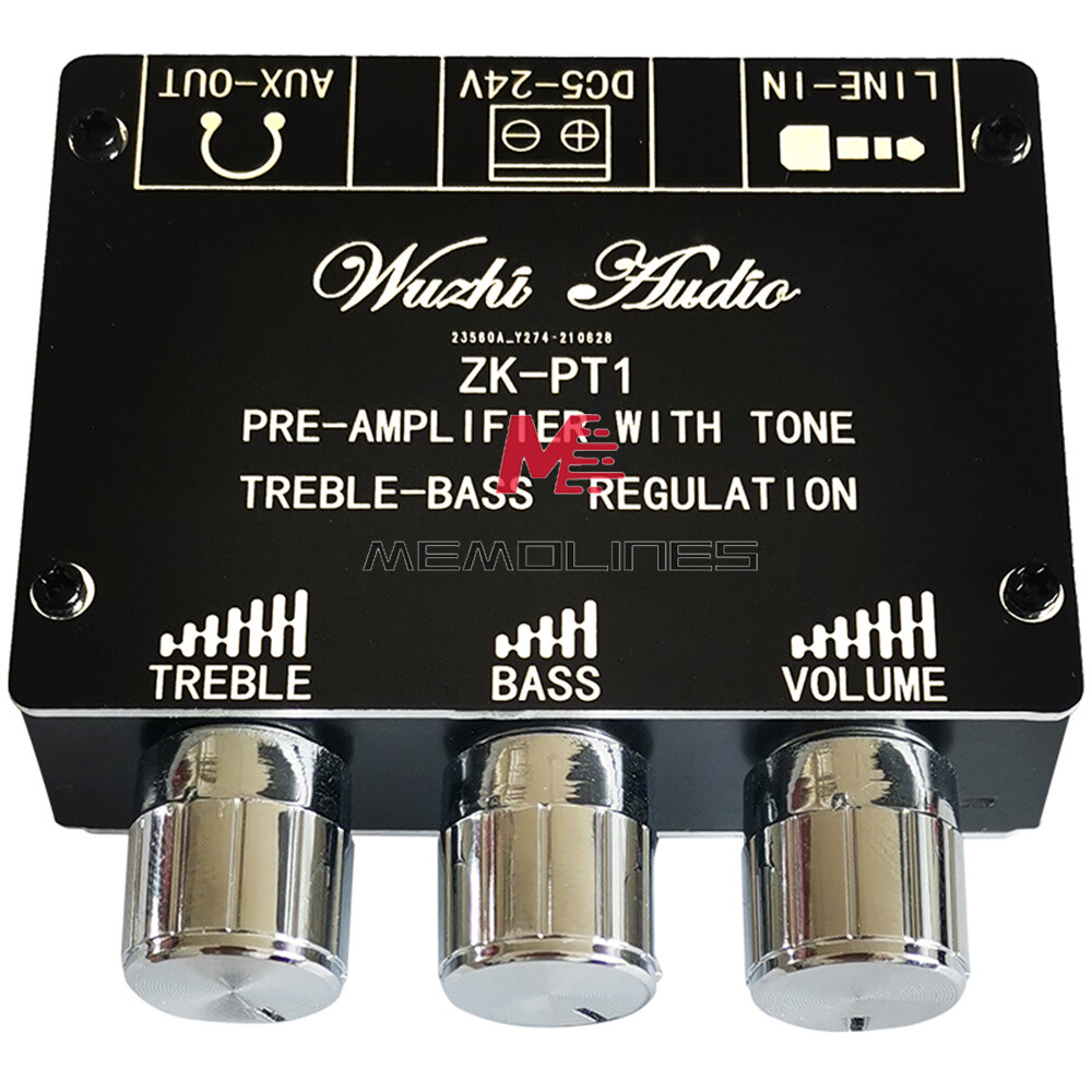5.0 Bluetooth Tone Pre-stage Treble Bass Amplifier 2Channel Stereo Audio Decoder