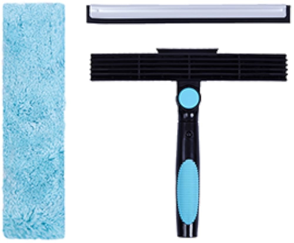 Window Squeee and Microfiber Scrubber 2-in-1 bo Cleaning Tools