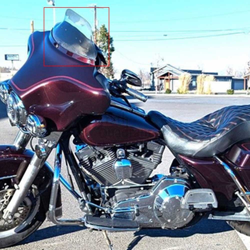 8" Clear Wave Windscreen Windshield For Harley Touring Electra Glide 1996-2013