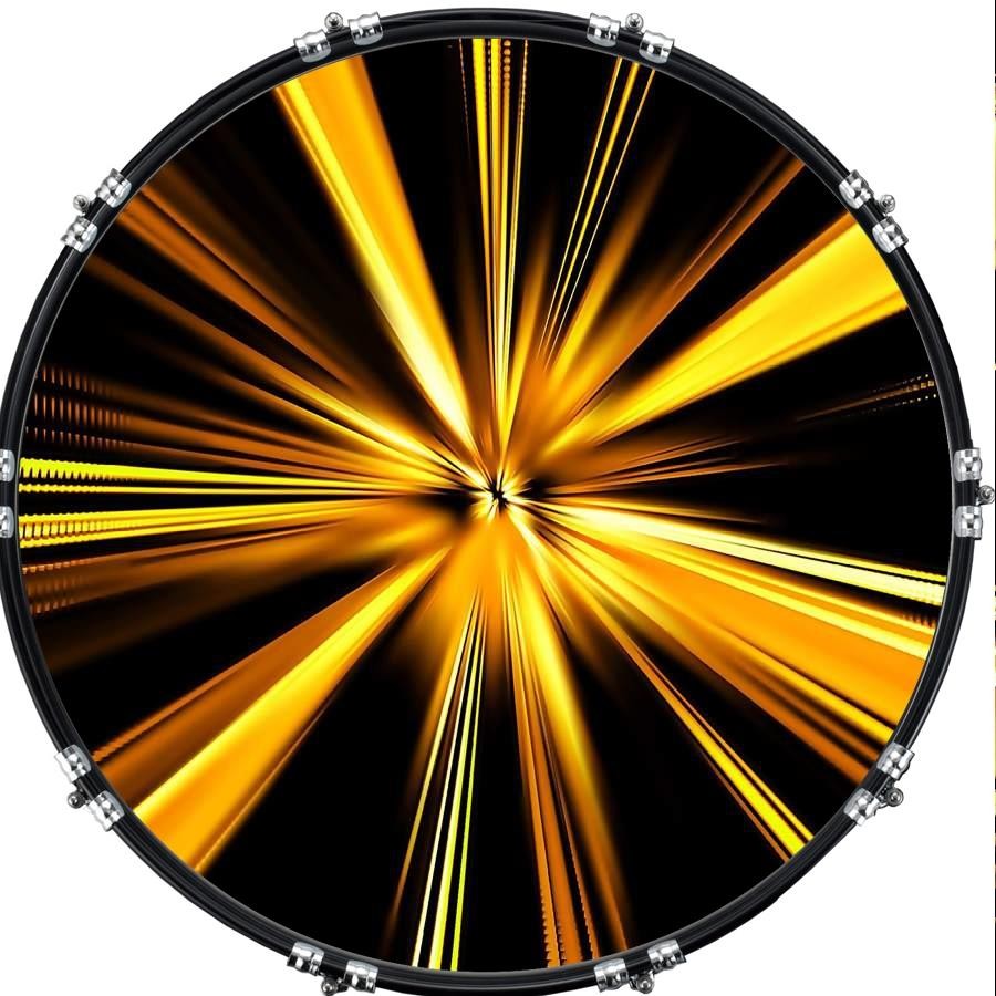 Custom 22" Kick Bass Drum Head Graphical Image Front Skin Center 1