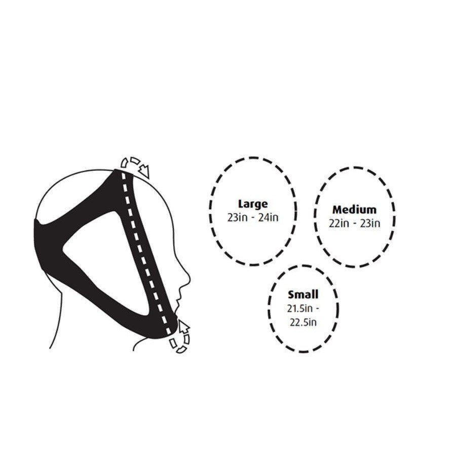 CPAP Chin Strap MEDIUM Chinstrap Ruby Style Strap For CPAP BiPAP Mask CS007M