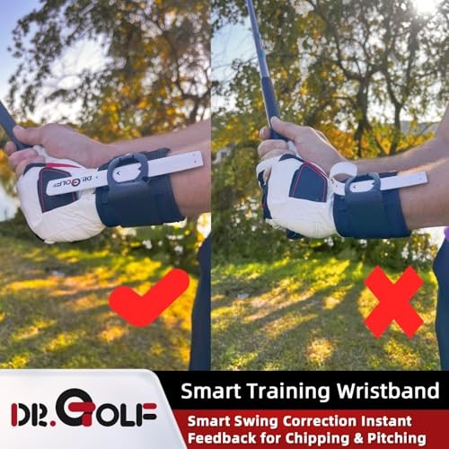 Golf Swing Trainer Aid & Wristband by Dr. Golf New Version Training WristStrap