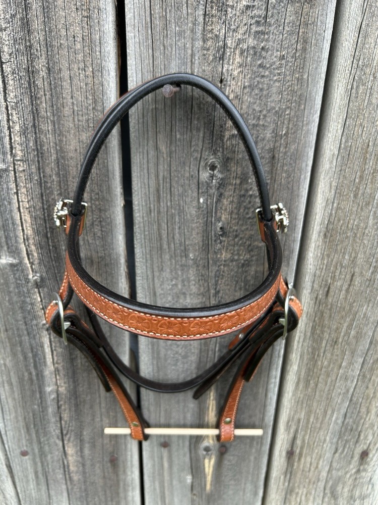 Floral Browband Headstall - Handmade