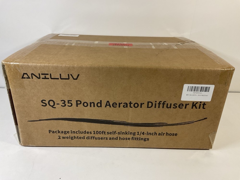 ANILUV SQ-35 Pond Aerator Diffuser Kit 100ft Hose 2 Weighted Diffusers -NEW!!