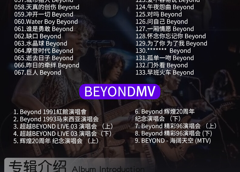 黄家驹Beyond专辑歌曲车载u盘粤语经典老歌无损高音质usb汽车优盘