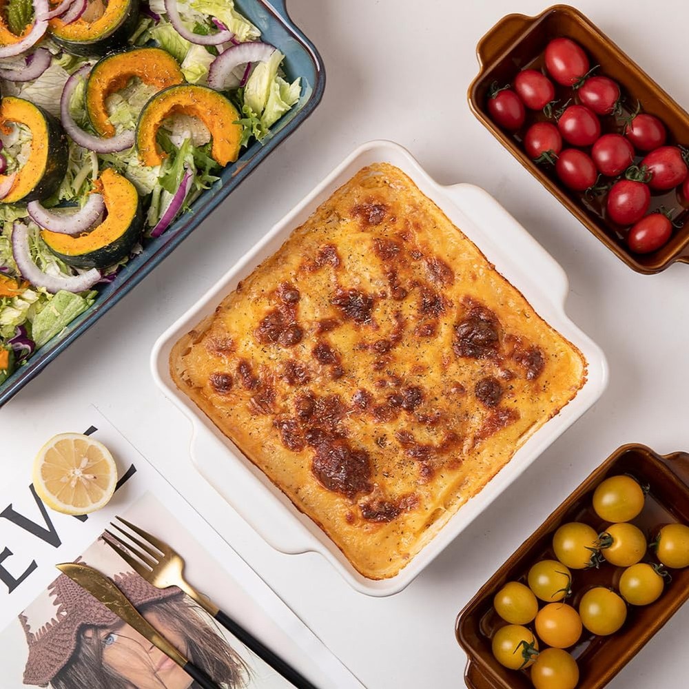 Sweejar Casserole Dishes for Oven, Ceramic Bakeware Set of 4, Rectangular Bak...