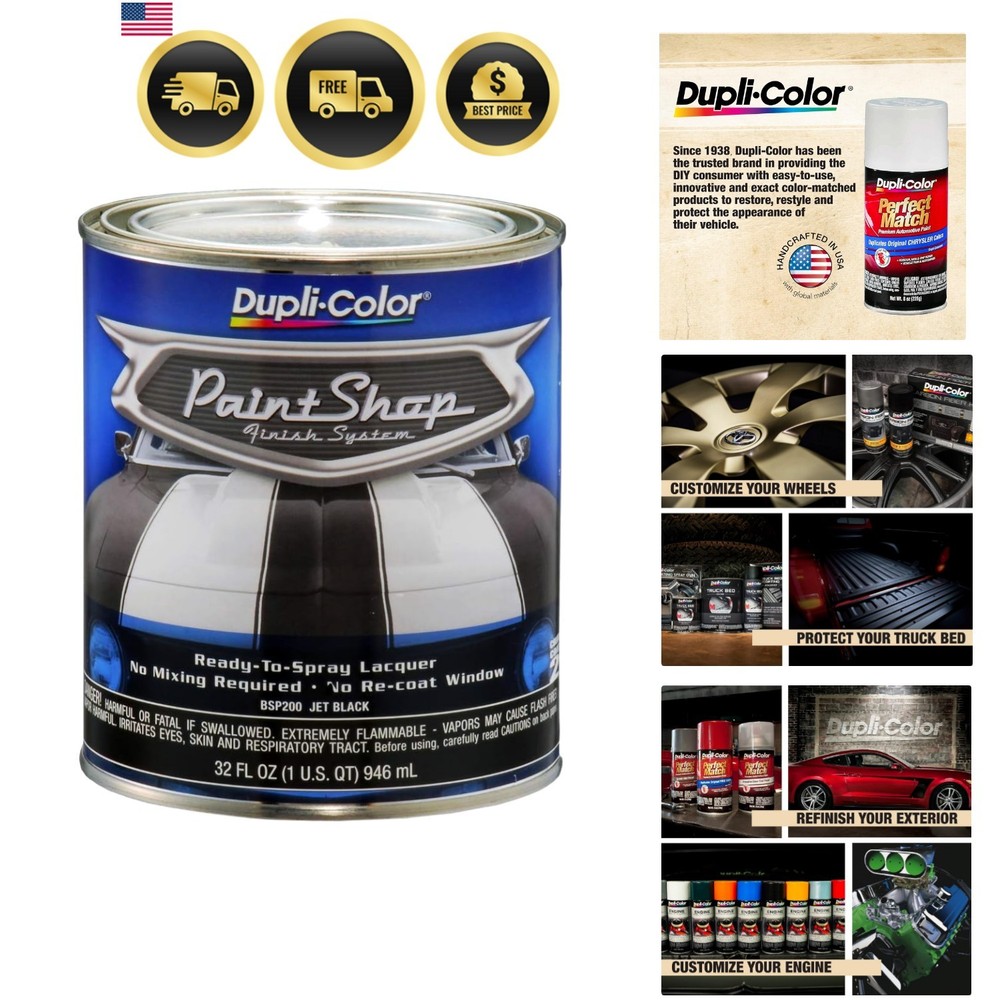 Jet Black Paint Shop Finish System - 32 oz., Single