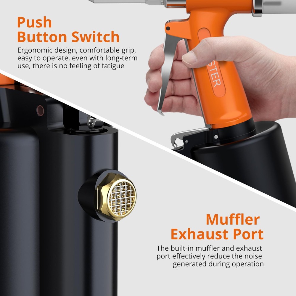 Proster Pneumatic Riveter - 3924LBF Pulling Rivet Gun,