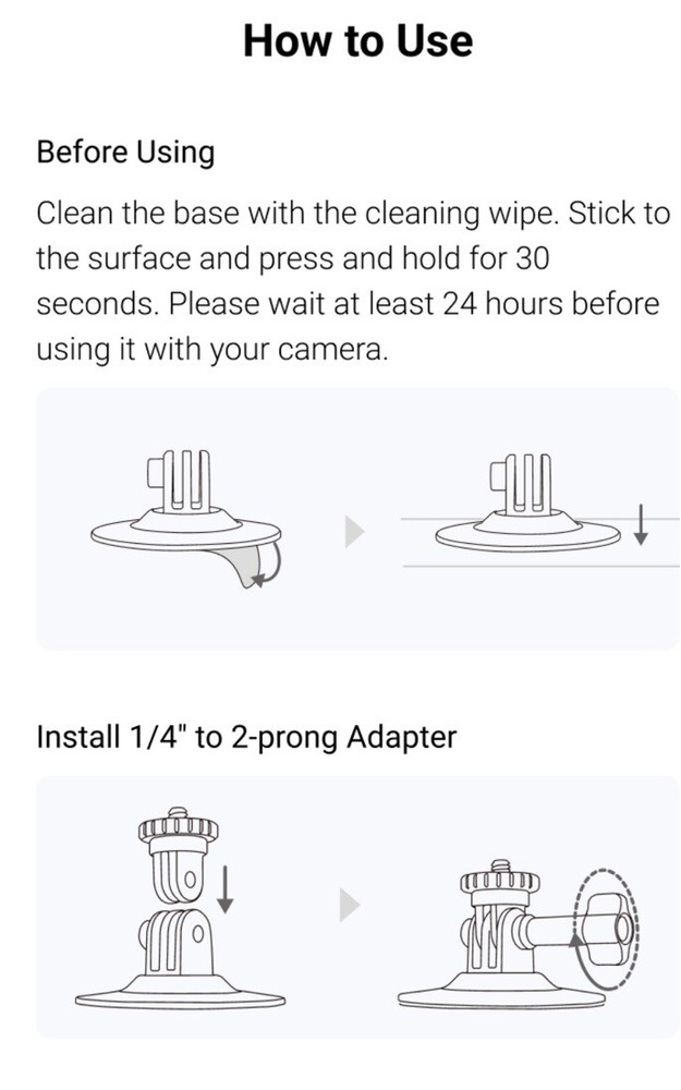 Original Insta360 Flexible Adhesive Mount - Strong & Versatile Attachment