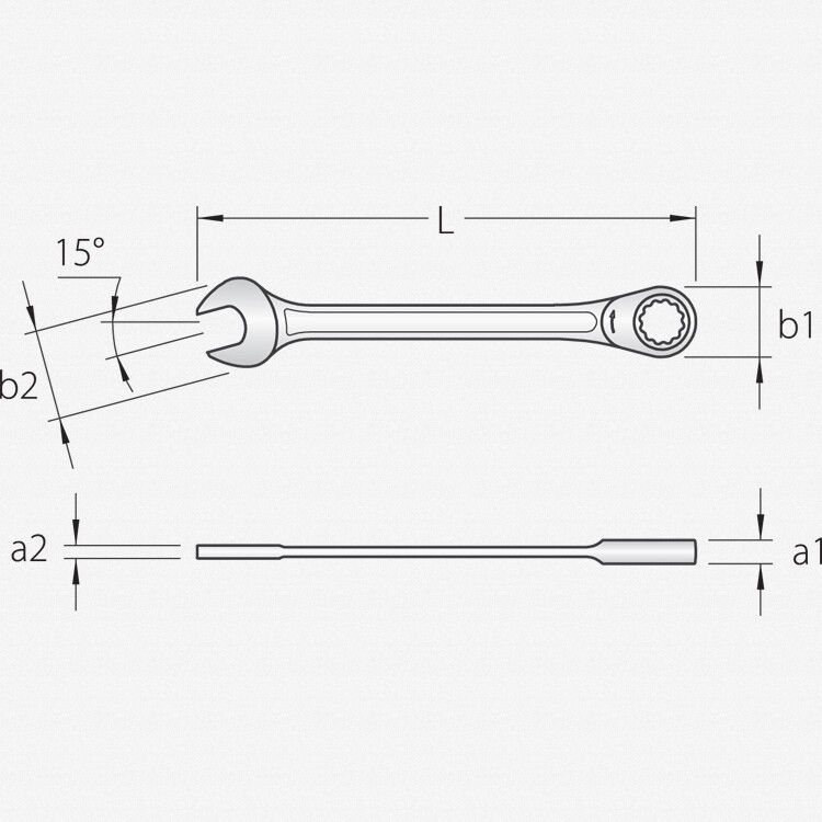 Gedore 7 R 17 Combination ratchet spanner 17 mm
