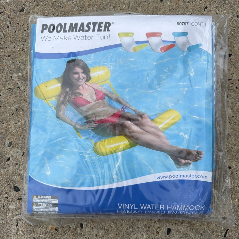 Poolmaster Water Hammock Pool Float Mesh Sling Lounge Chair Blue NEW