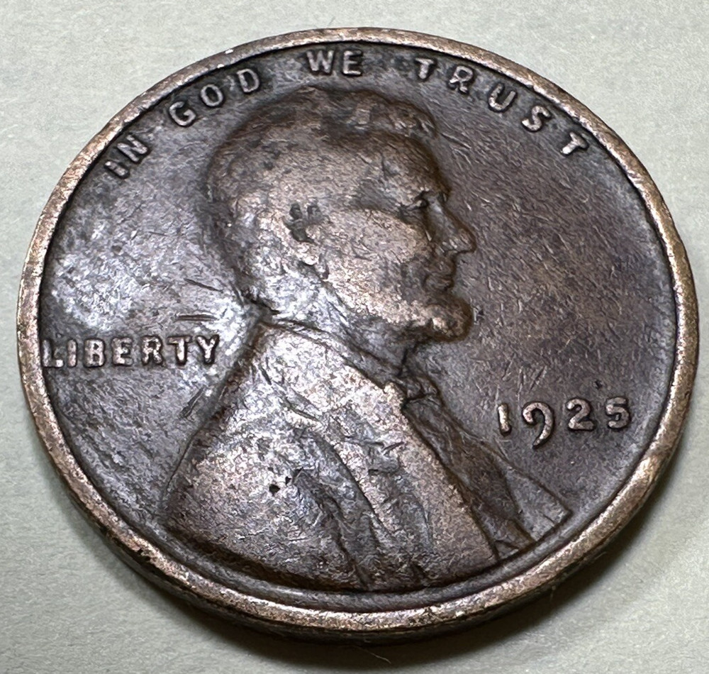 1925 1C BN Lincoln Cent WHEAT PENNY 3052N