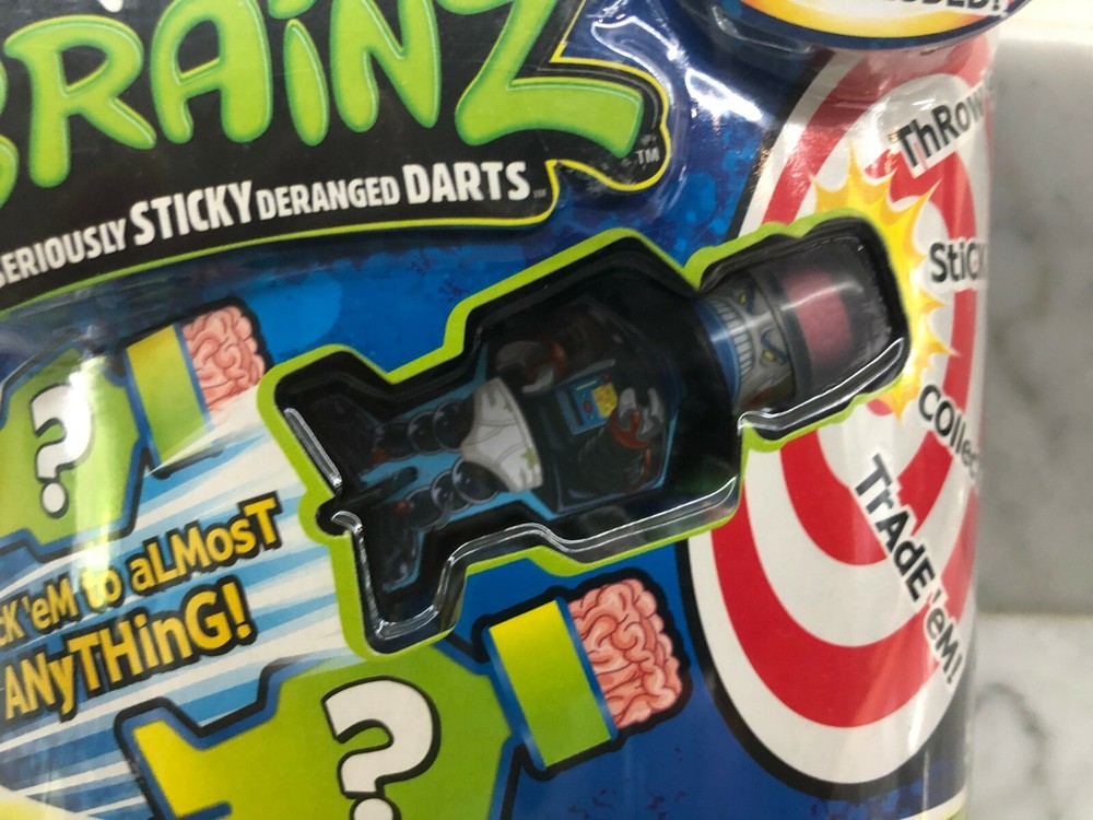 Scatter Brainz Seriously Sticky Deranged Darts - 3 Darts + Target ~Toaster