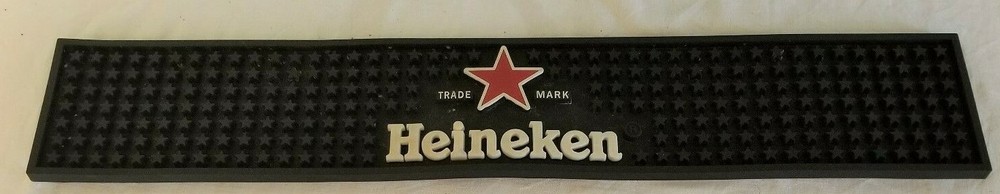 Heineken 24" Rubber Bar Rail Spill Mat