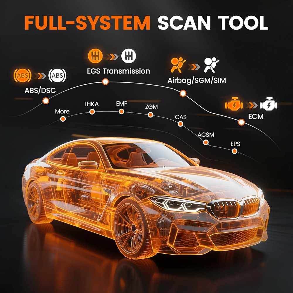 ANCEL BM700-US Battery Registration Tool for BMW Diagnostic Injector Coding -Red