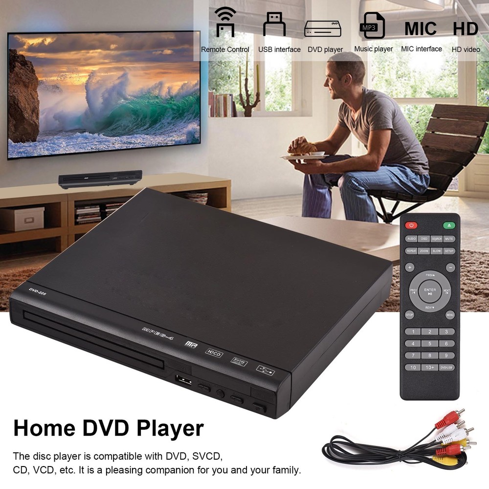 Mini Home DVD Player Supports Multiple Disc Formats Stable Audio & Video Output