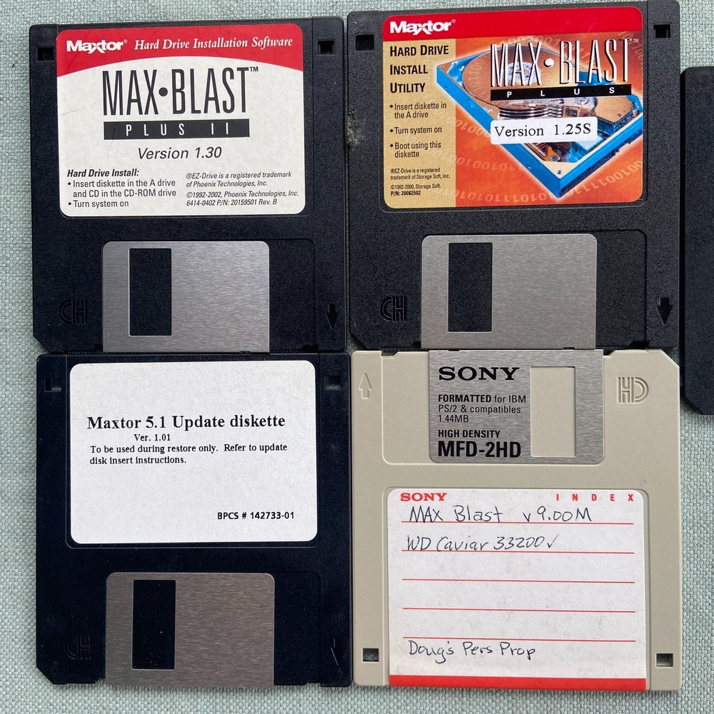 Software Drivers Hard Drive Maxtor Max Blast Western Digital Seagate DiscWizard