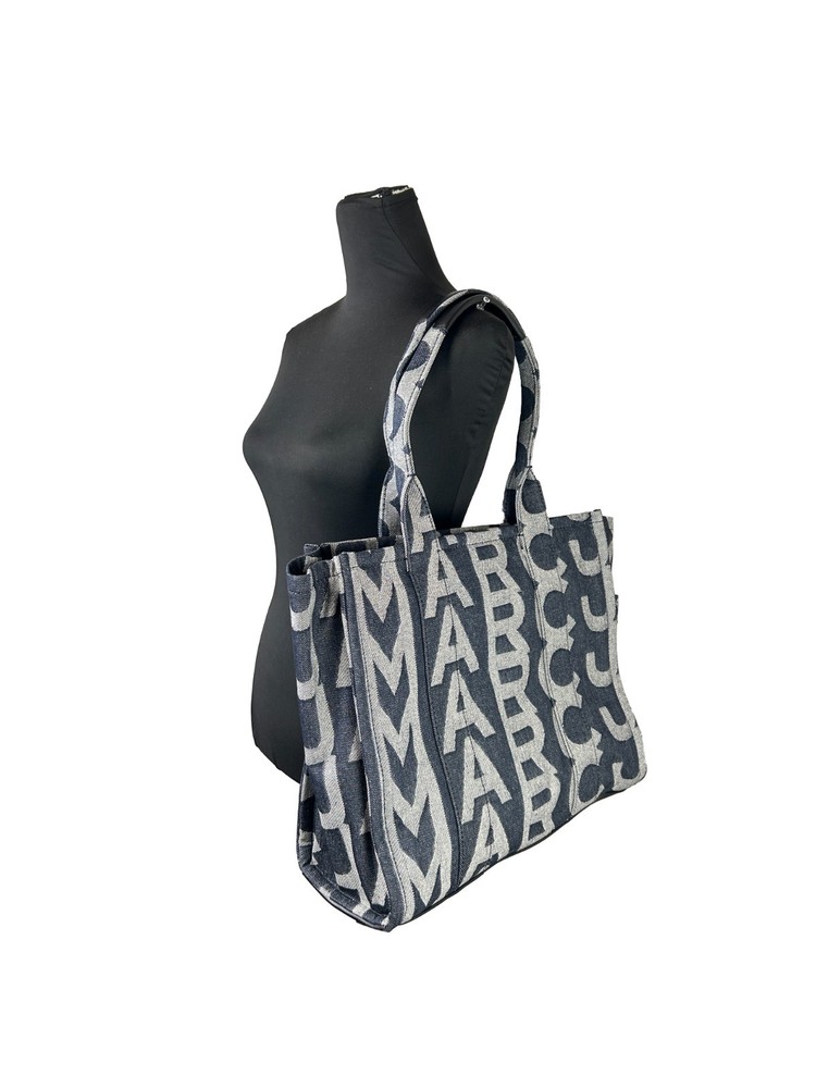 Marc Jacobs Denim Monogram Large Tote Bag