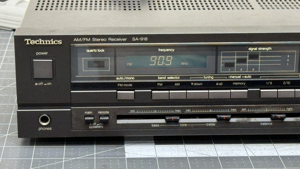 Technics SA-918 AM/FM Phono AUX Stereo Receiver Left Channel is Weak Read Please