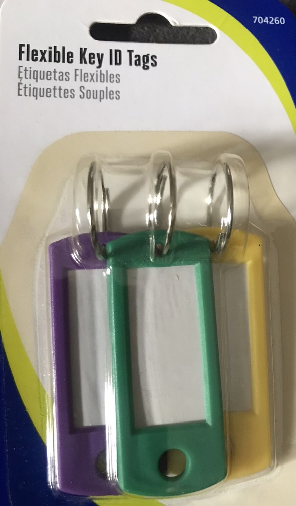 Flex Key Tags & 6” Cable Ring New in Package