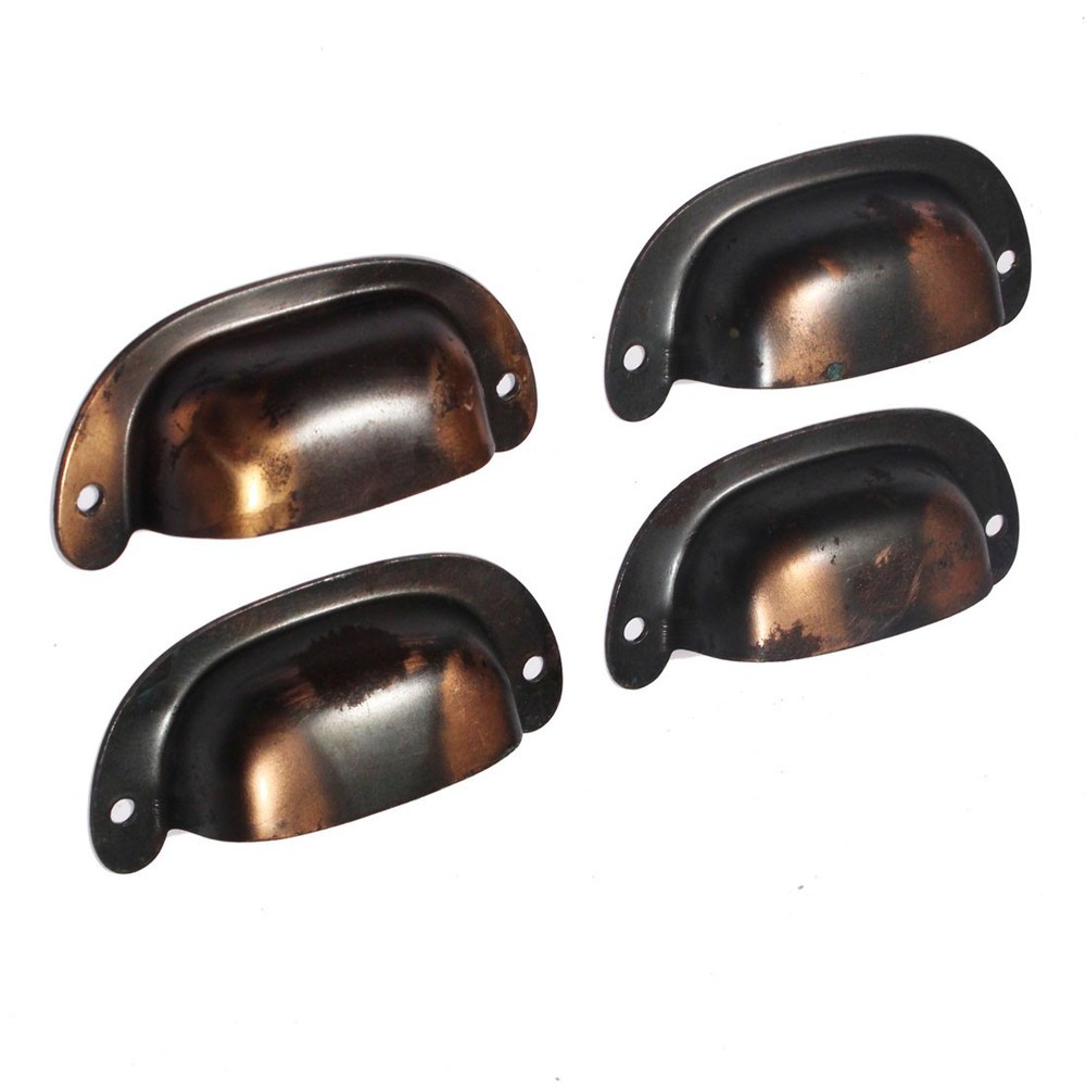 Matching Antique Japanned Bin Pulls, 6 Pulls Available, NBP146