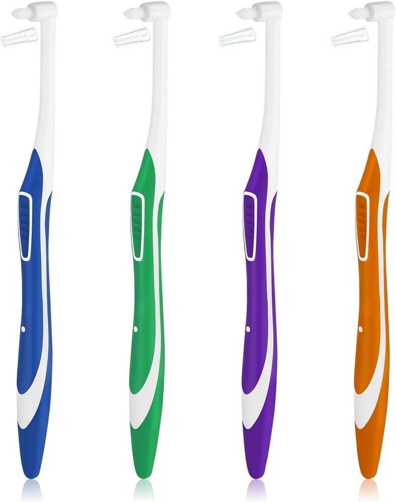 4pcs Tuft Toothbrush Single Tufted Slim Interspace Teeth Brushes End-tuft...