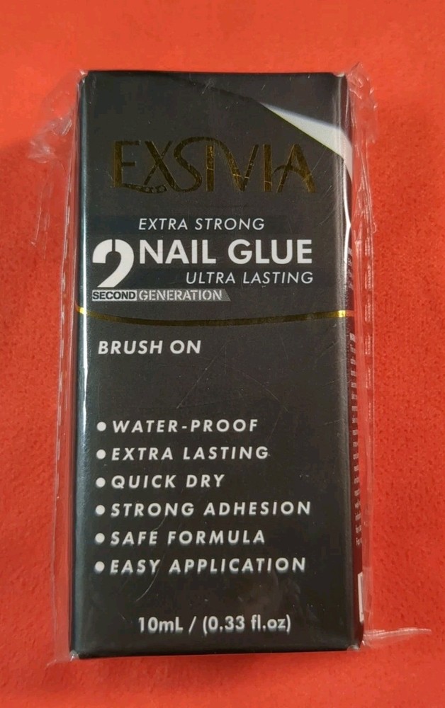 EXSIVIA 2nd Generation Super Strong Nail Glue - Salon Quality, Extra Strength