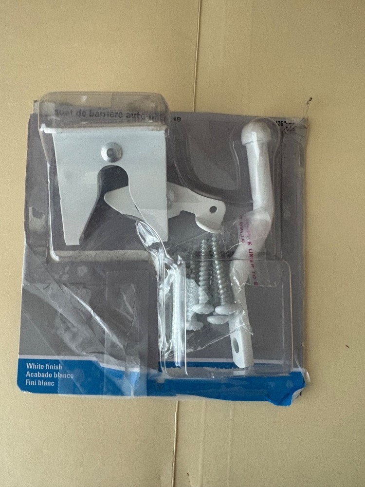 White Steel Automatic Gate Latch