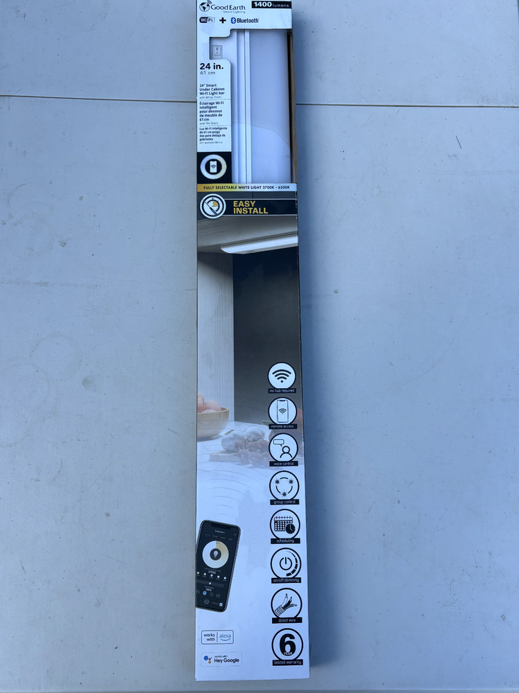 Good Earth 5-Select Color Temp 24-in Smart Hardwired LED Under Cabinet Light